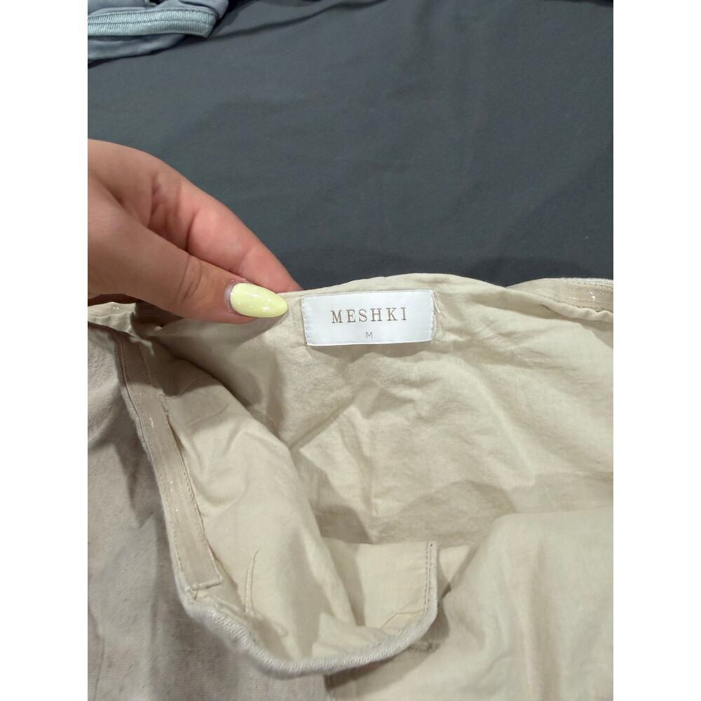 Meshki Innis Linen Longline Strapless Vest - Medium